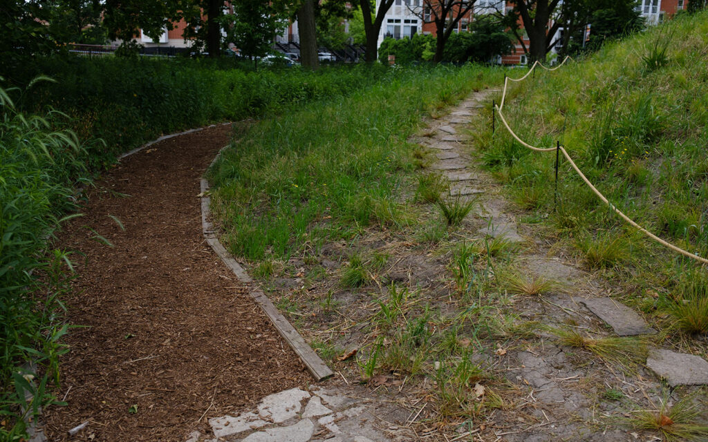 David Bernie Photos Photography Abandoned Coil Serpent Mound Land Art Lawrence Santiago X Chicago Native Art American Indian Center AIC Heather Miller Chicago Public Arts Group CPAG Maryrose Pavkovic Horner Park 4000N Northwest Portage Walking Museum Abandoned