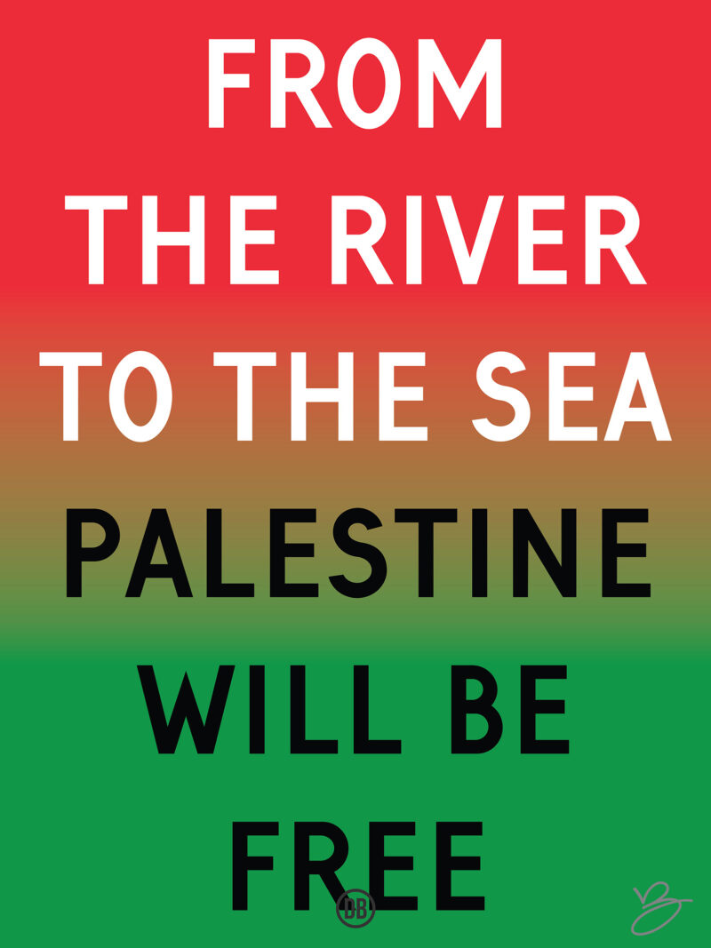 David Bernie Art Posters Print Indigenous Free Rafah Gaza Palestine End Israeli Apartheid Human Rights Genocide Settlers Occupiers From the River to the Sea Palestine will be Free