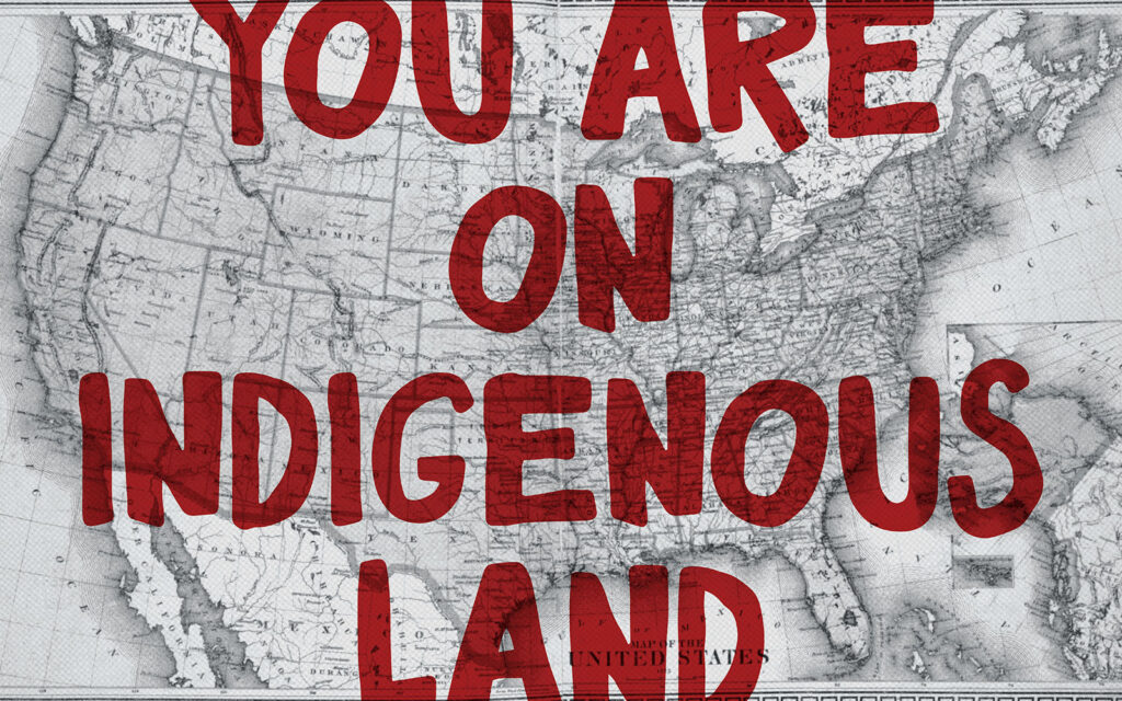 David Bernie Art Posters Print Indigenous Native American First Nations Reservations Reserves On Tribal Grounds Kristi Noem Not Allowed on Tribal Grounds You Are On Indigenous Land