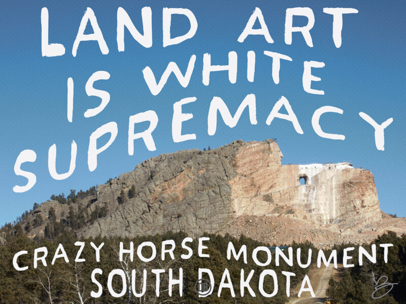 David Bernie Art Posters Print Native American Land Art is Manifest Destiny White Supremacy South Dakota Black Hill Crazy Horse Monument Korczak Ziolkowski