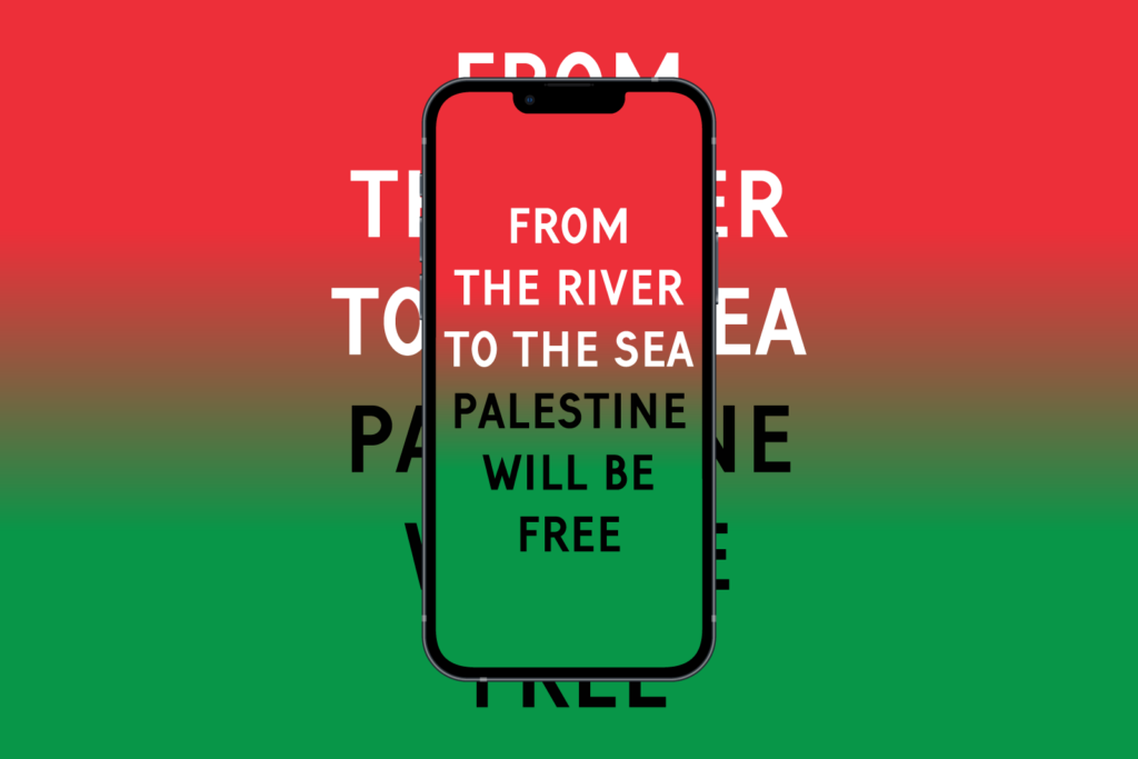 David Bernie Art Mobile iPhone Wallpaper Print Indigenous Free Gaza Palestine End Israeli Apartheid Open-Air Prison Human Rights Genocide From the River to the Sea Palestine will be Free