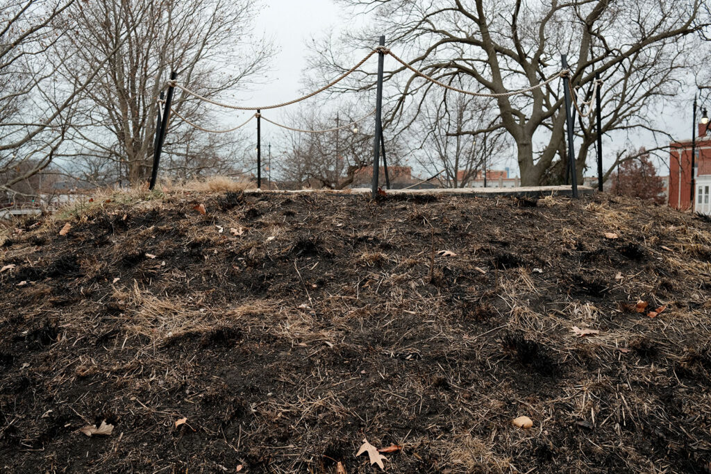 David Bernie Photos Photography Abandoned Coil Serpent Mound Land Art Lawrence Santiago X Chicago Native Art American Indian Center AIC Heather Miller Chicago Public Arts Group CPAG Maryrose Pavkovic Nilay Mistry Horner Park 4000N Northwest Portage Walking Museum Abandoned