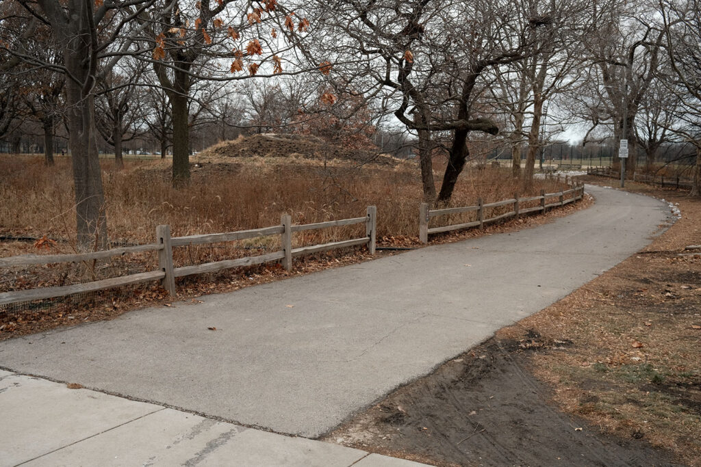 David Bernie Photos Photography Abandoned Coil Serpent Mound Land Art Lawrence Santiago X Chicago Native Art American Indian Center AIC Heather Miller Chicago Public Arts Group CPAG Maryrose Pavkovic Nilay Mistry Horner Park 4000N Northwest Portage Walking Museum Abandoned