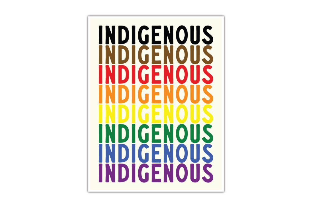 David Bernie Download Poster Print Native American First Nations Indigenous LGTBQIA+ Two Spirit Queer Gay Transgender Nonbinary