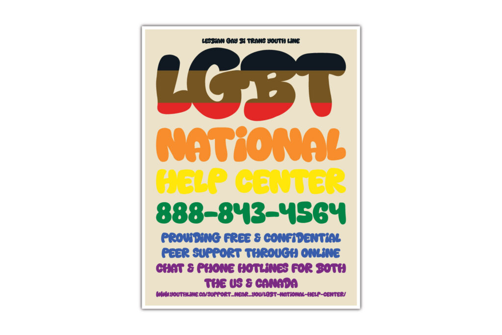 David Bernie Download Poster Print Native American First Nations Indigenous LGTBQIA+ Two Spirit Queer Gay Transgender Nonbinary LGBT National Help Center Canada