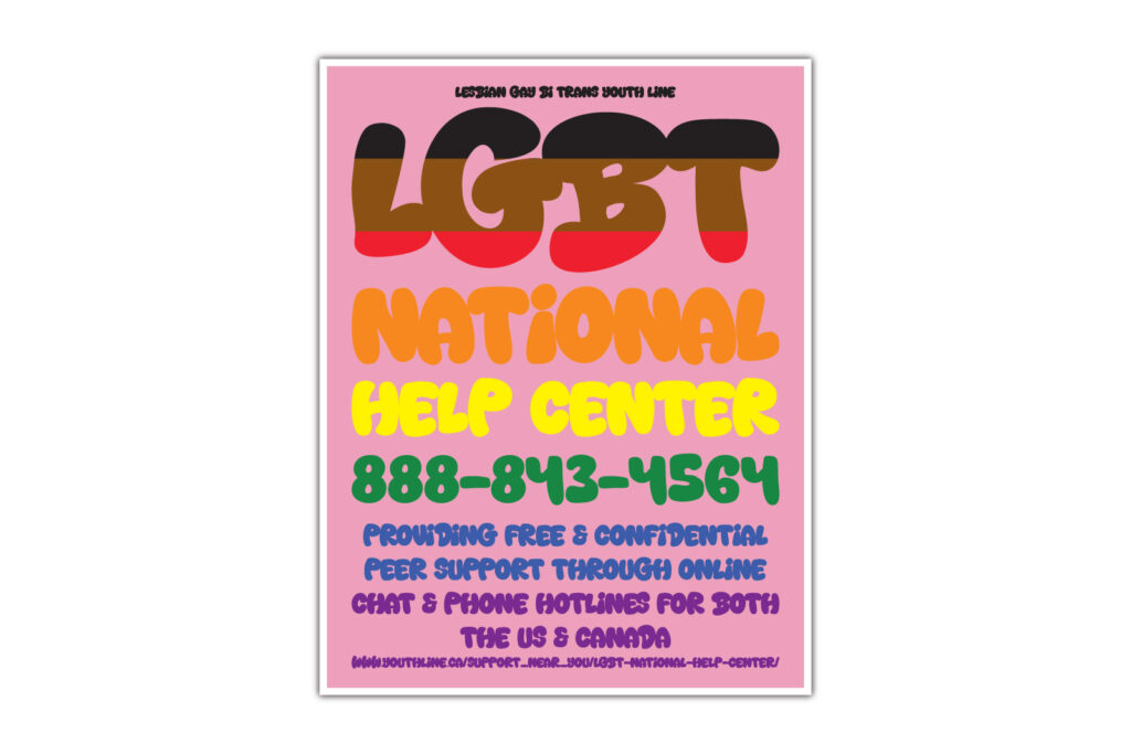 David Bernie Download Poster Print Native American First Nations Indigenous LGTBQIA+ Two Spirit Queer Gay Transgender Nonbinary LGBT National Help Center Canada