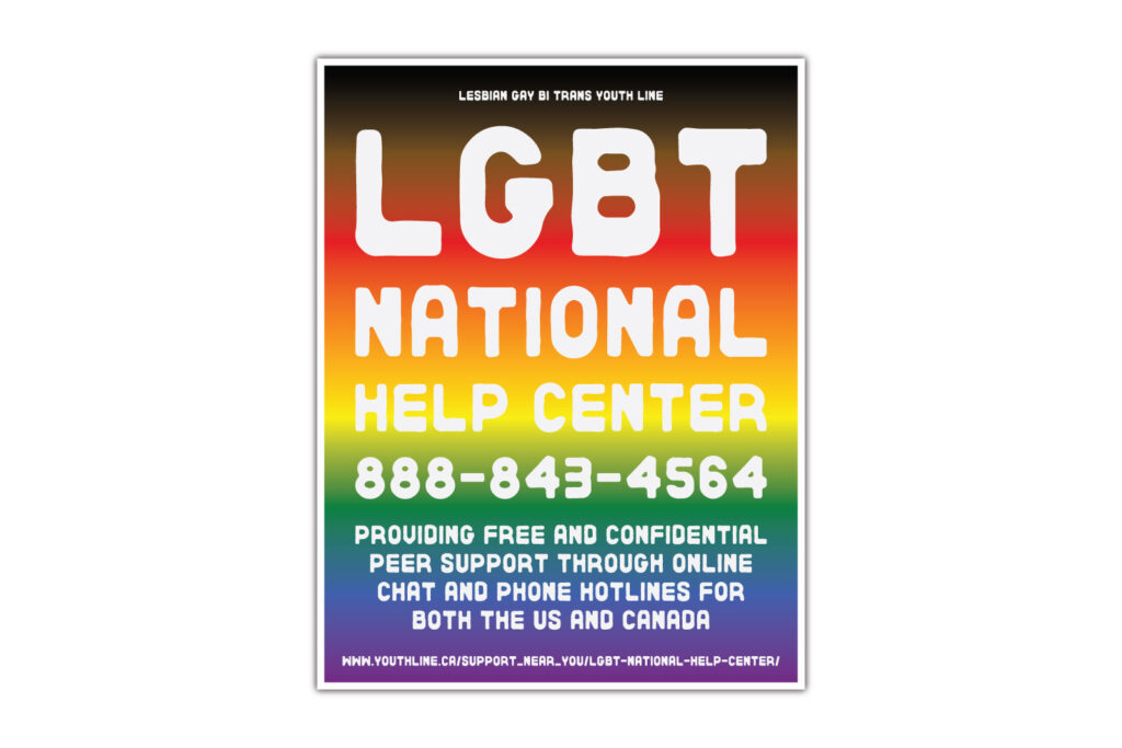 David Bernie Download Poster Print Native American First Nations Indigenous LGTBQIA+ Two Spirit Queer Gay Transgender Nonbinary LGBT National Help Center Canada