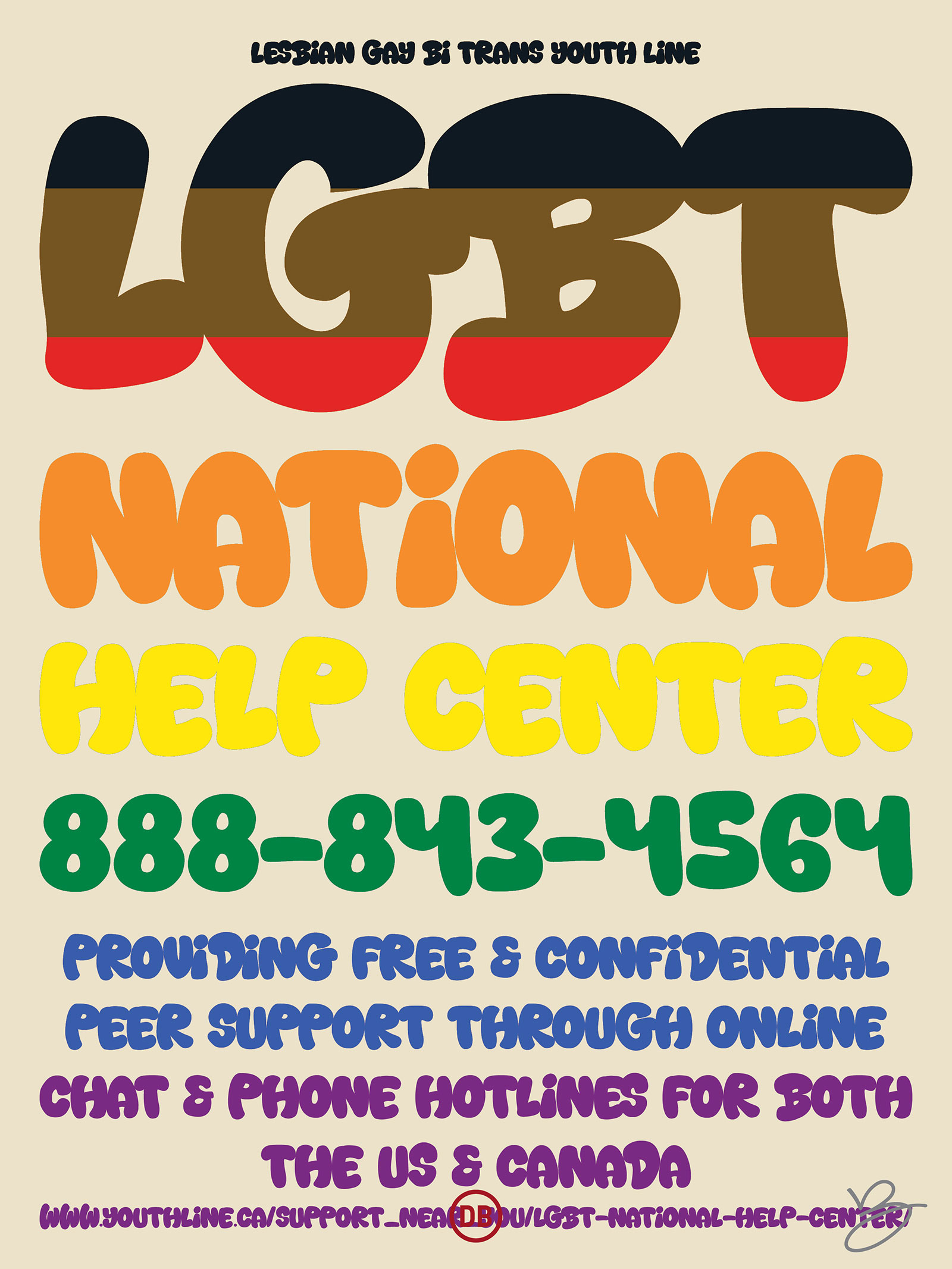 David Bernie Art Posters Print Chicago Native American Indian Indigenous Two-Spirit LGBTQIA+ LGBT National Help Center Canada